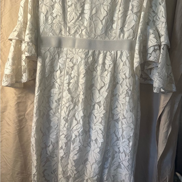 Elegant White Lace Dress - Picture 5 of 6